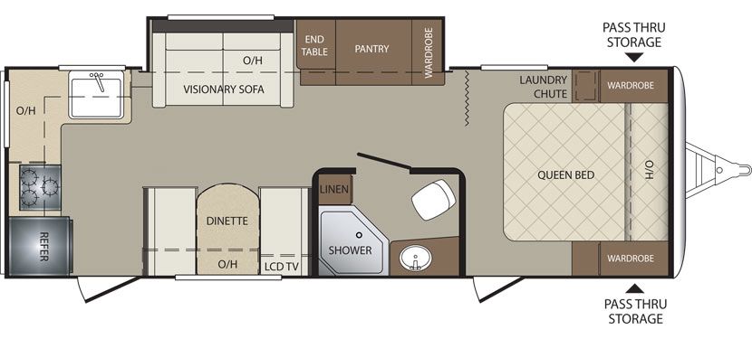 Floorplan image of Keystone Bullet model 248RKS