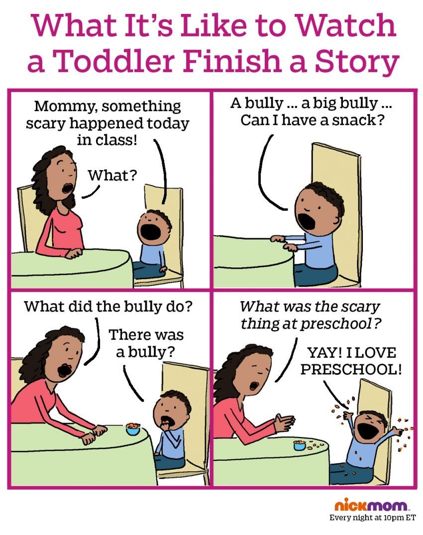 What It's Like to Watch a Toddler Finish a Story Mommy humor