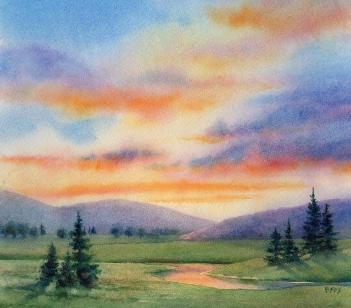 Landscape Painting Easy Watercolor – Warehouse of Ideas