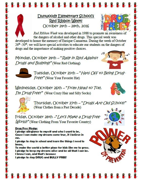 Red Ribbon Week Spirit Day Ideas - IDEASQC