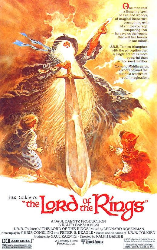 Lord of the rings cartoon | Science fiction movie posters, Movie