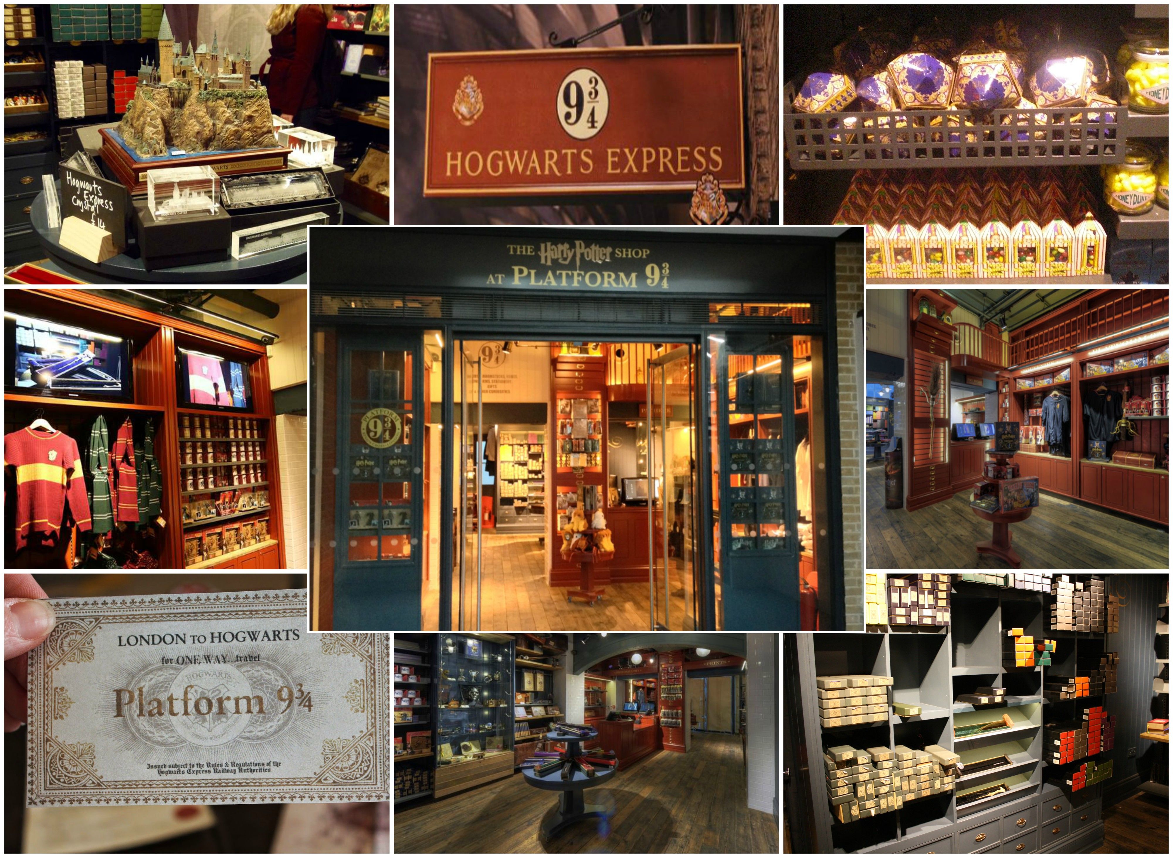 Harry Potter shop, Platform 9 3/4, Kings Cross station, London, England ...