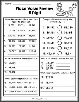 Place Value Worksheets 5 Digit Place Value | Place Value Practice ...