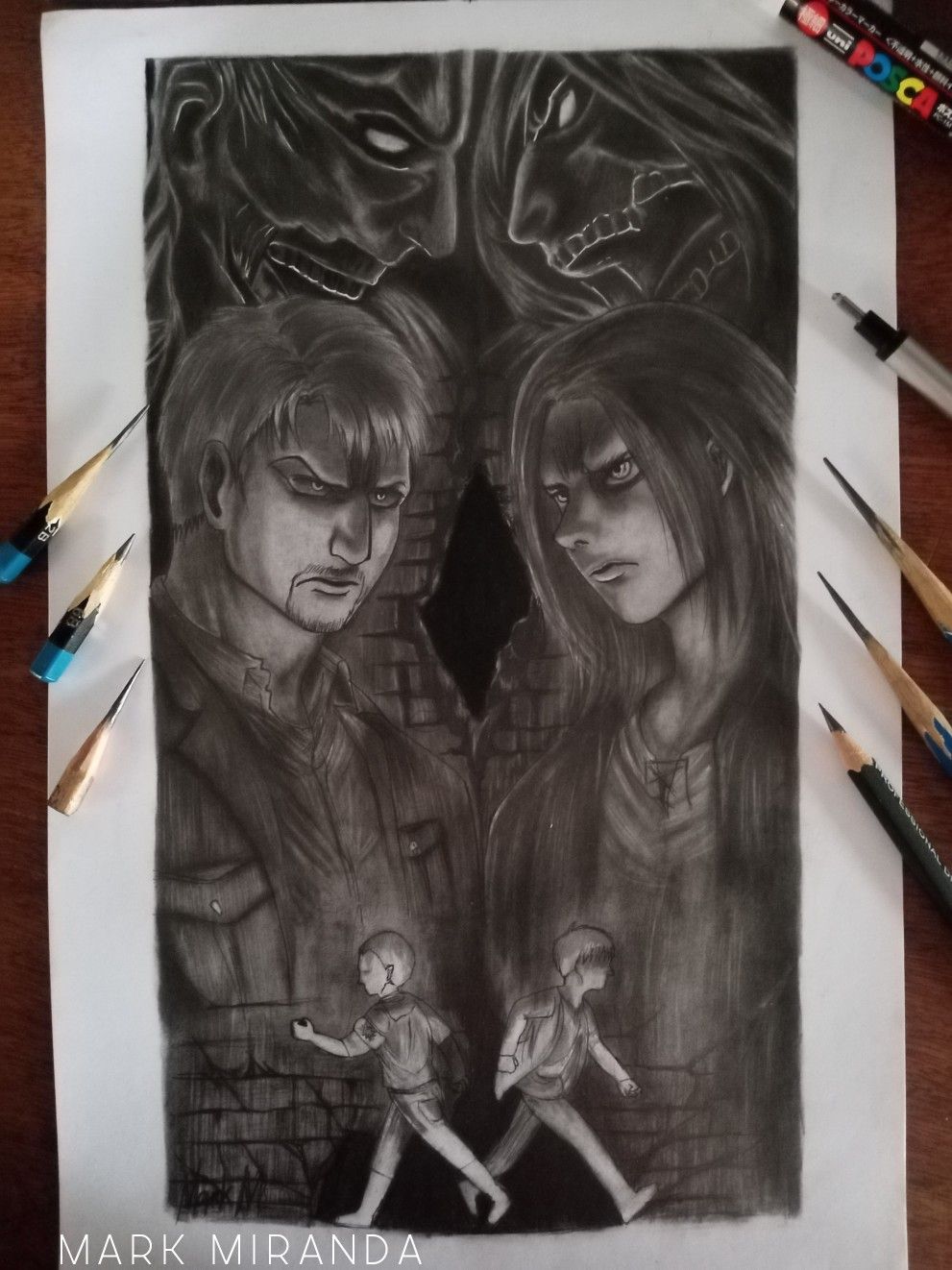 #AttackonTitan #Fanart #Graphite Graphite, Attack On Titan, Fanart ...