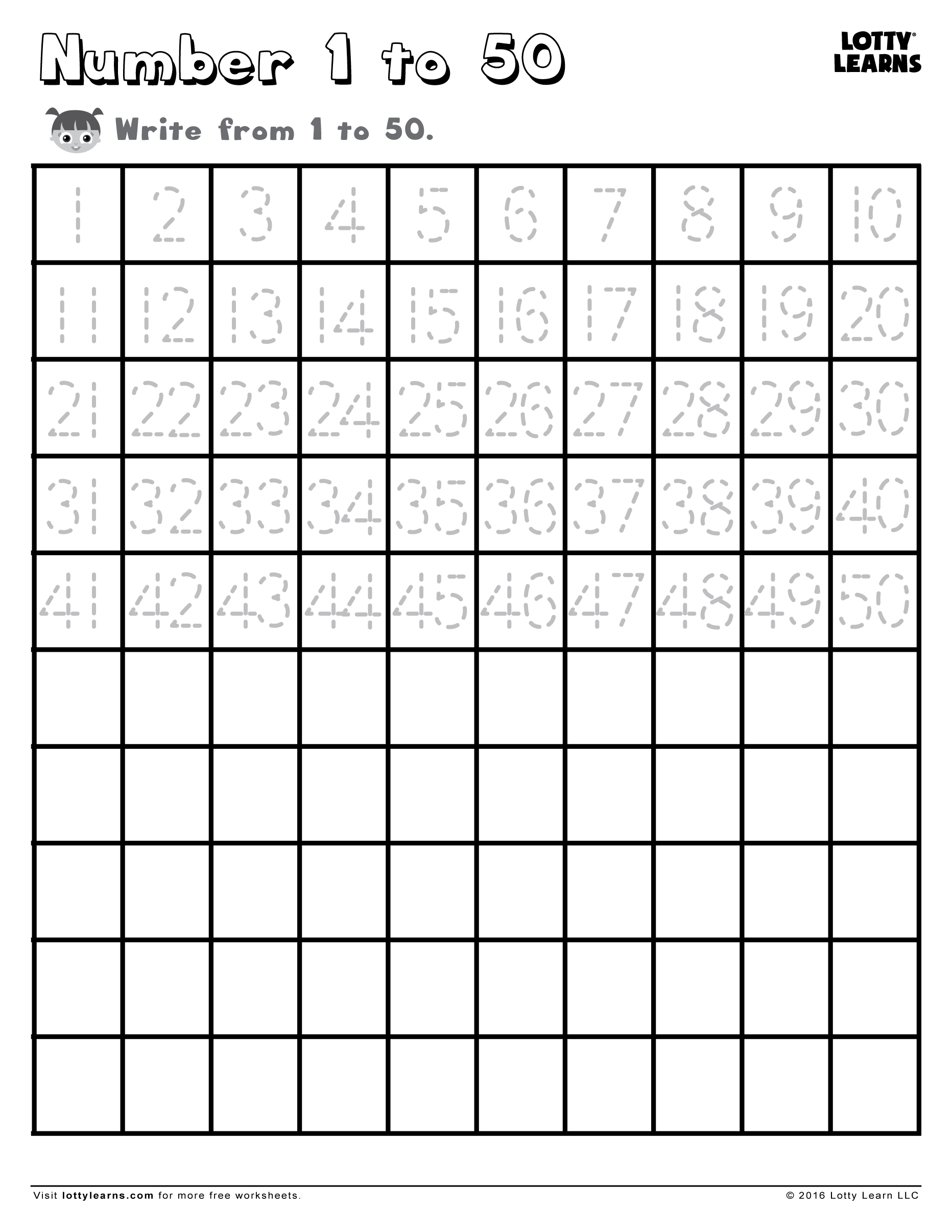 Numbers 1 To 40 Worksheet