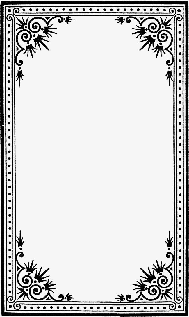 Black and White Border PNG and Clipart