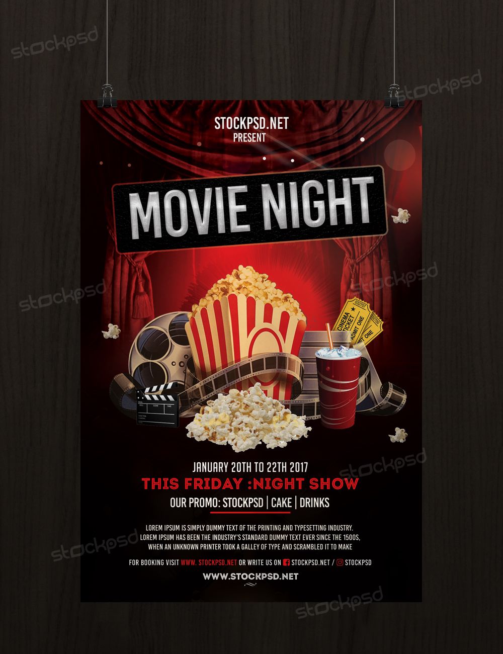 Movie Advertisement Template Png