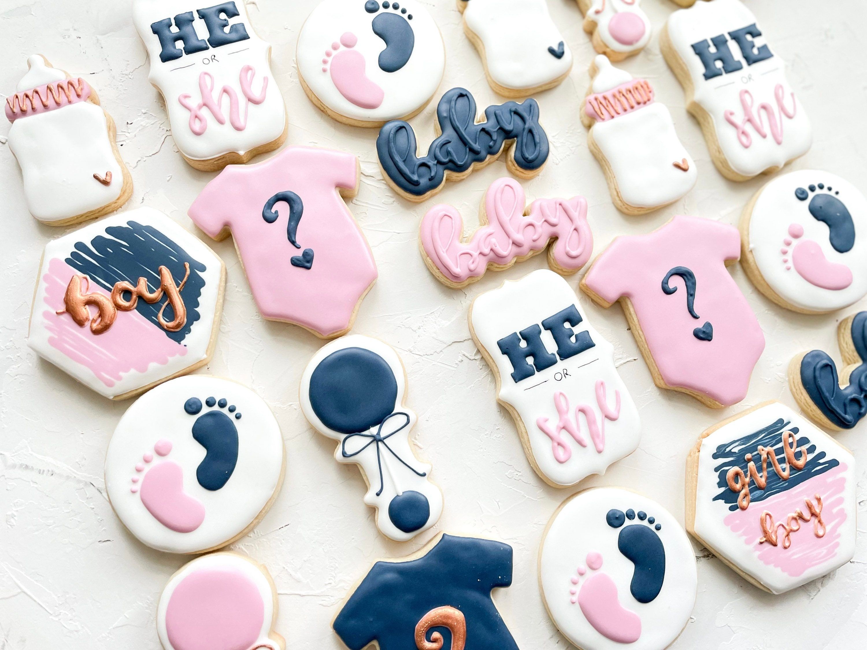 36 Gender Reveal Cookies / Baby Shower Cookies/ Boy or Girl / Cookies ...