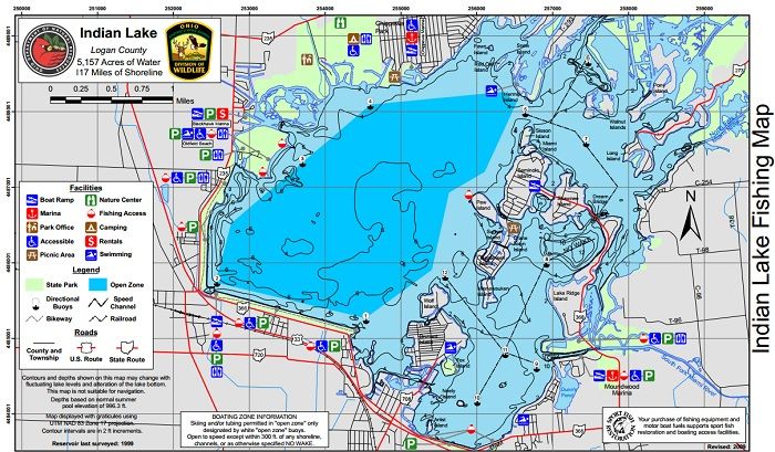 Indian Lake State Park Ohio Campground Map