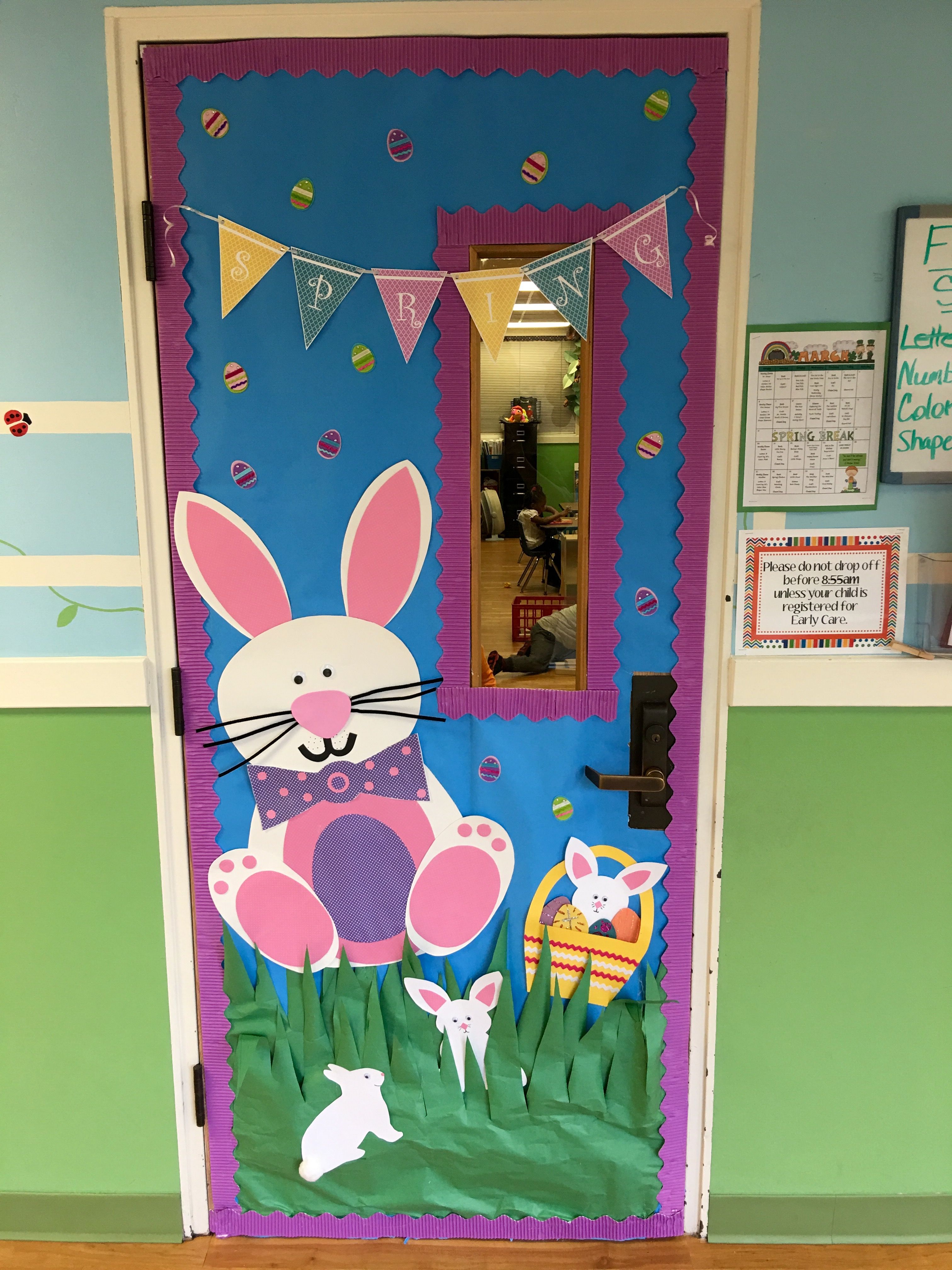 March, 2016 Easter classroom door, Door decorations classroom, School