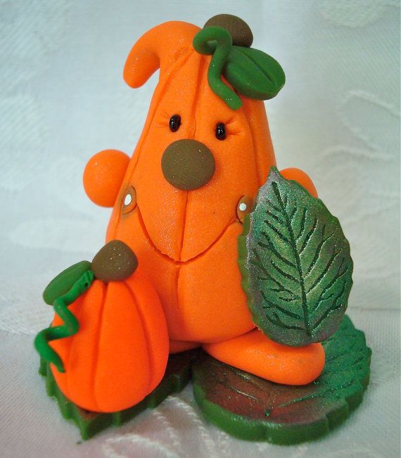 Fall PUMPKIN PARKER Polymer Clay Character Limited Edition | Etsy ...