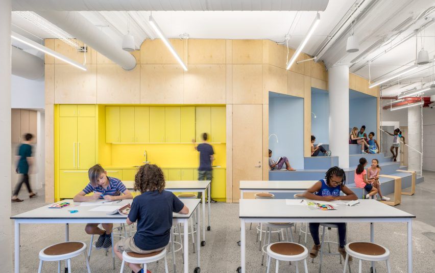 A+I designs New York City school with colourful panels and tiered