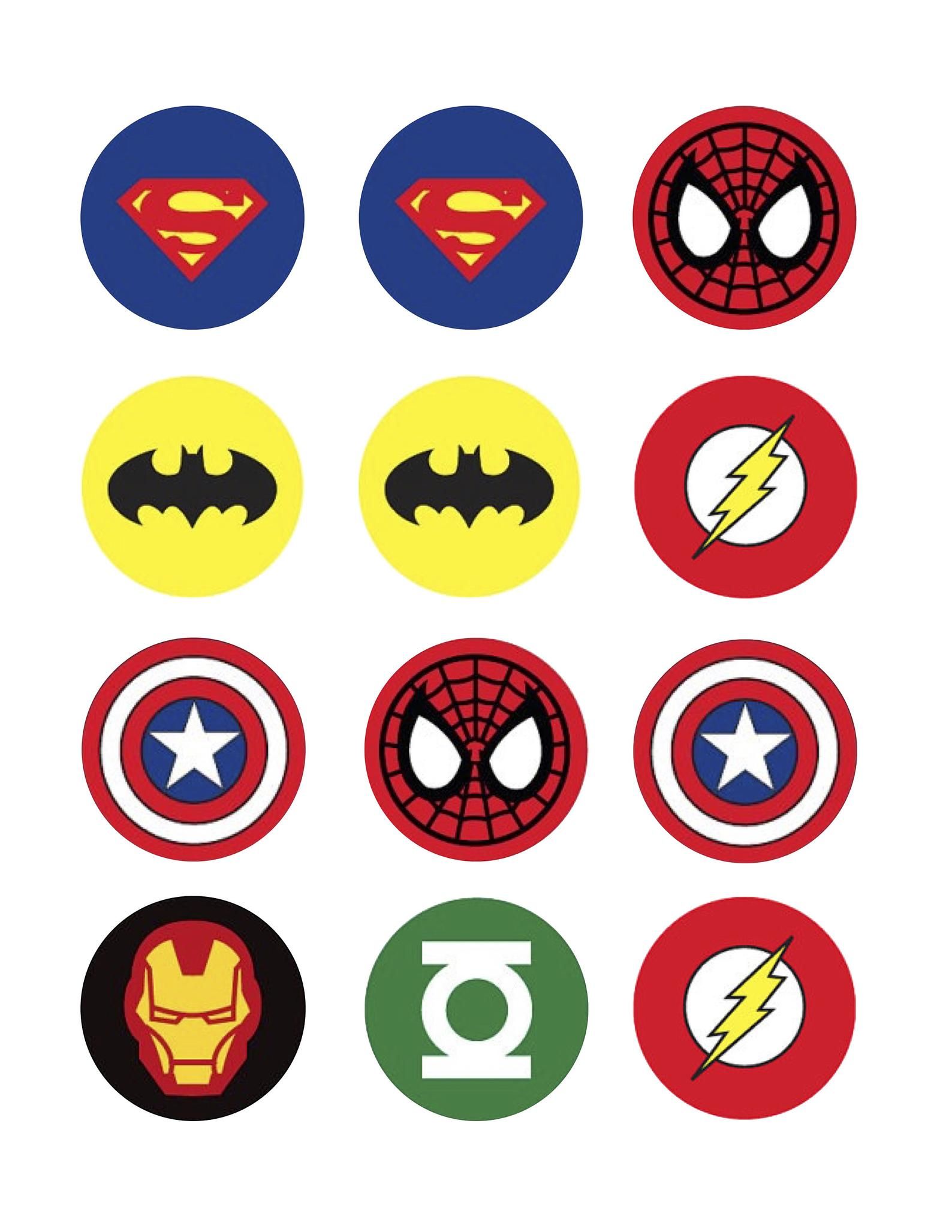 Super Hero Cupcake Cookie Toppers Edible Images Icing Sheets Craft ...