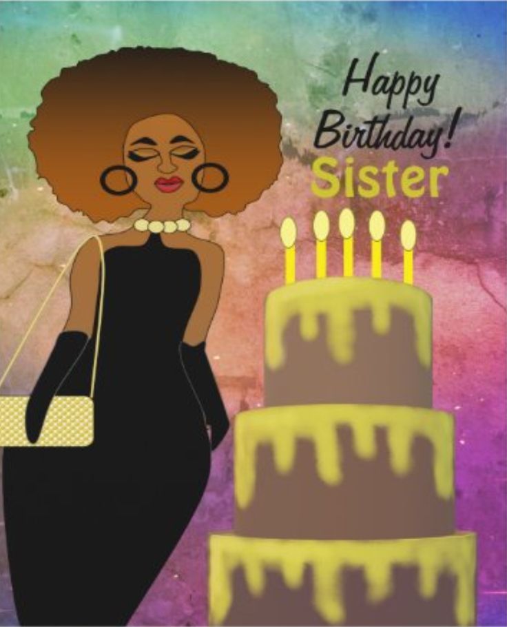 Funny Sister African American Happy Birthday Card | Zazzle | American ...