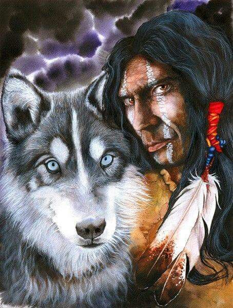 Indian Warrior | Native american wolf, American indian art, Native ...