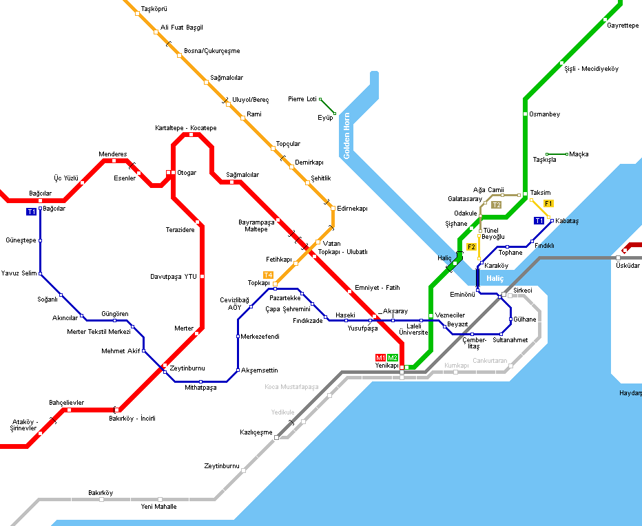 Istanbul metro tram map | Metro map, Istanbul, Map