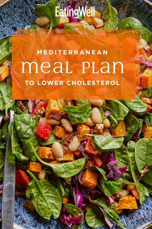 Mediterranean Meal Plan to Lower Cholesterol | Low cholesterol diet ...