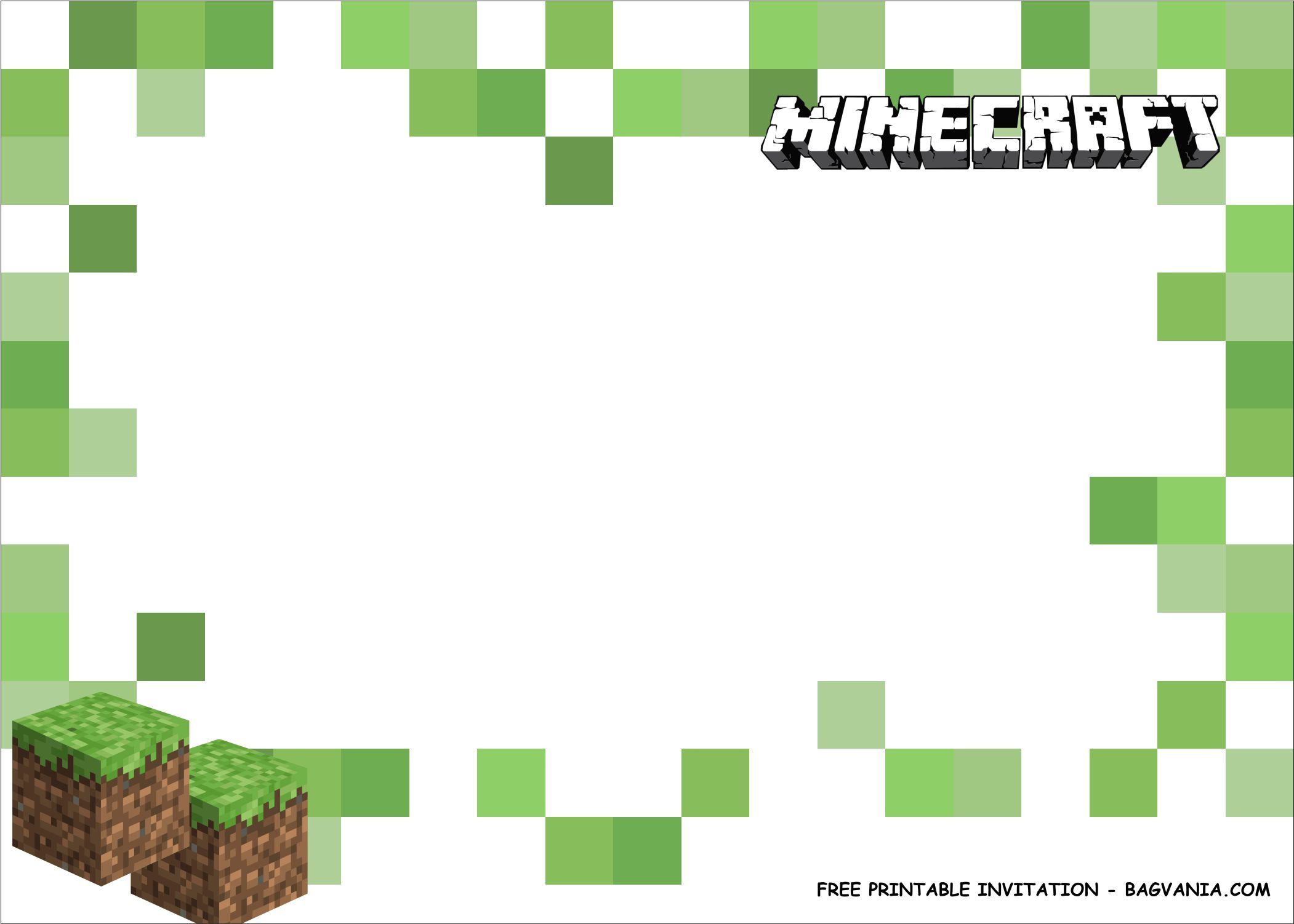 (FREE PRINTABLE) - Minecraft Birthday Party Kits Template | Minecraft ...