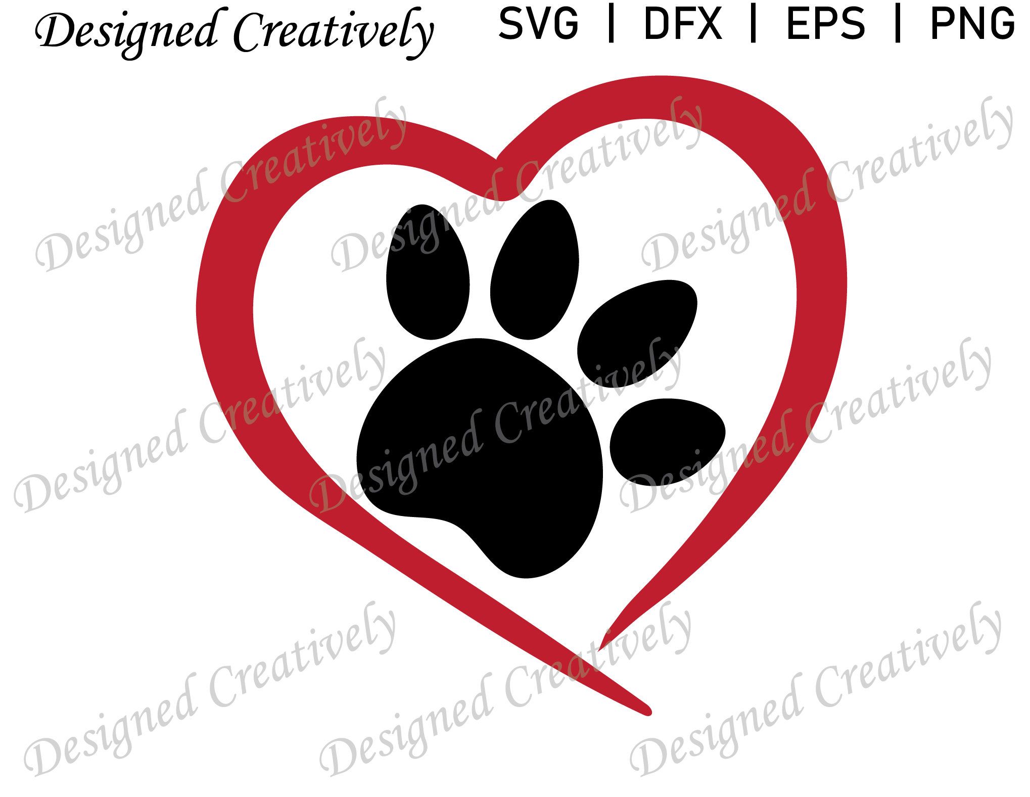 Paw Print Clip Art, Heart Clip Art, Heart Border, Watercolor Galaxy ...