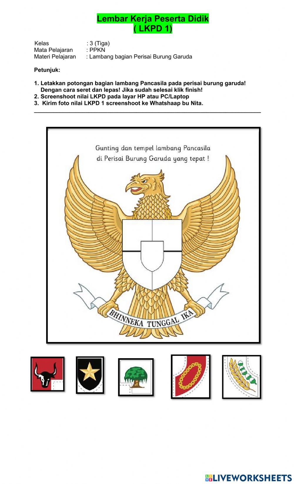 Lambang Pancasila Interactive Worksheet For Riset | Sexiz Pix