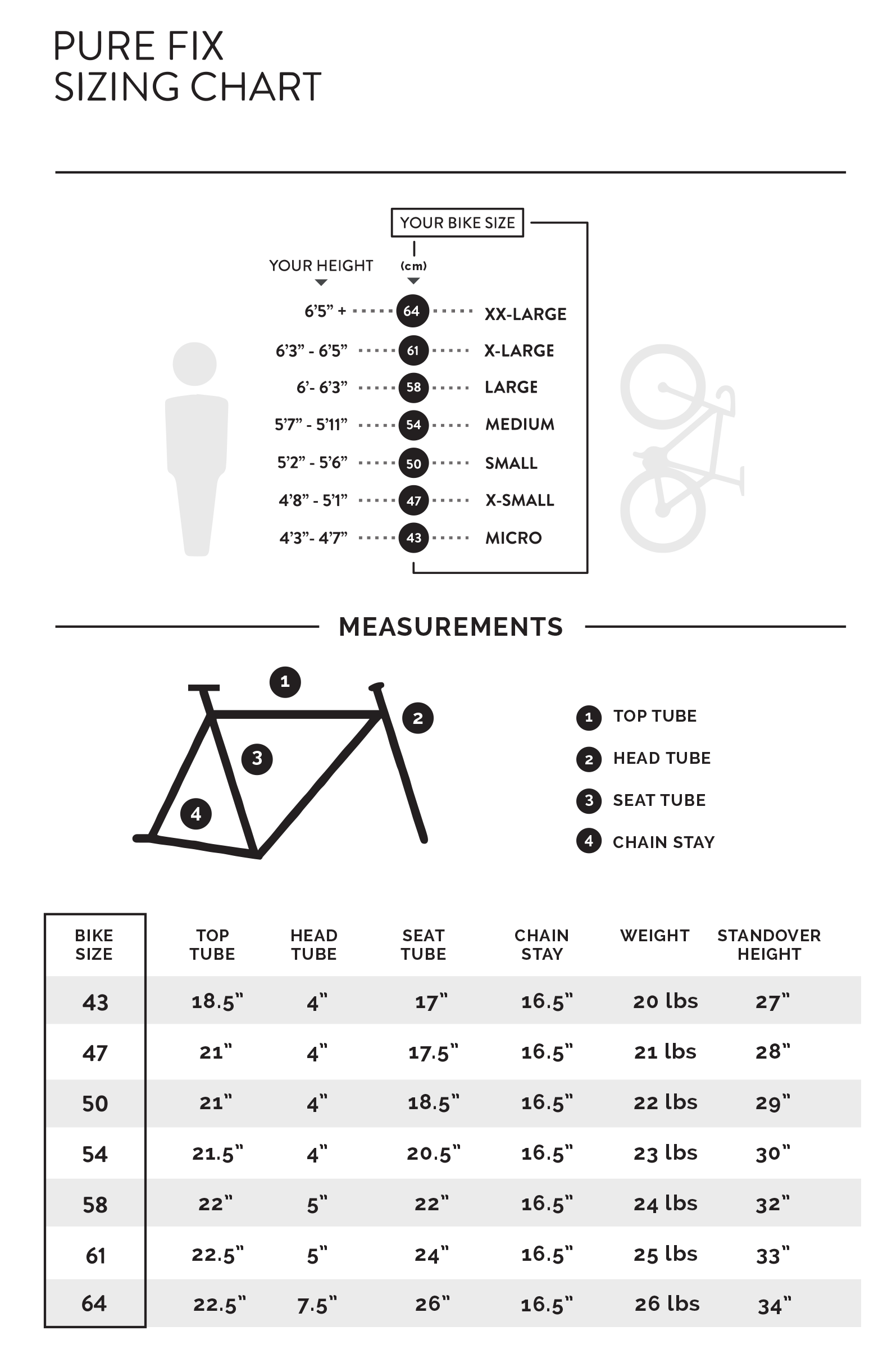 Sizing Chart | Road bike frames, Bicycle frame size, Bike