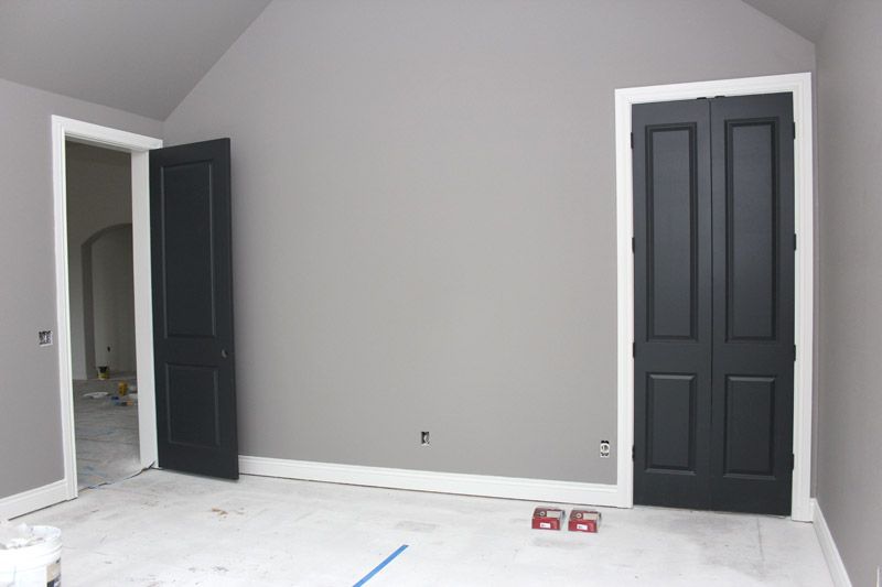 House Construction Update (Timeless Paper) Grey walls white trim