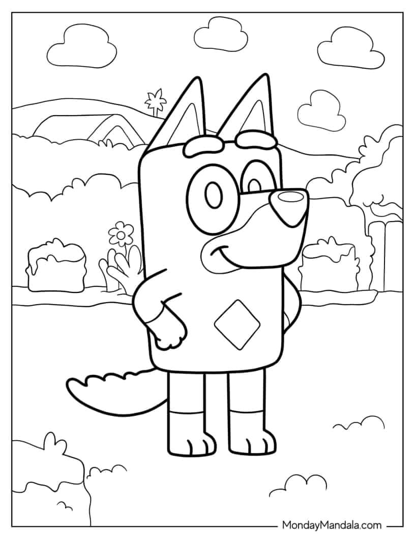 36 bluey coloring pages free pdf printables – Artofit