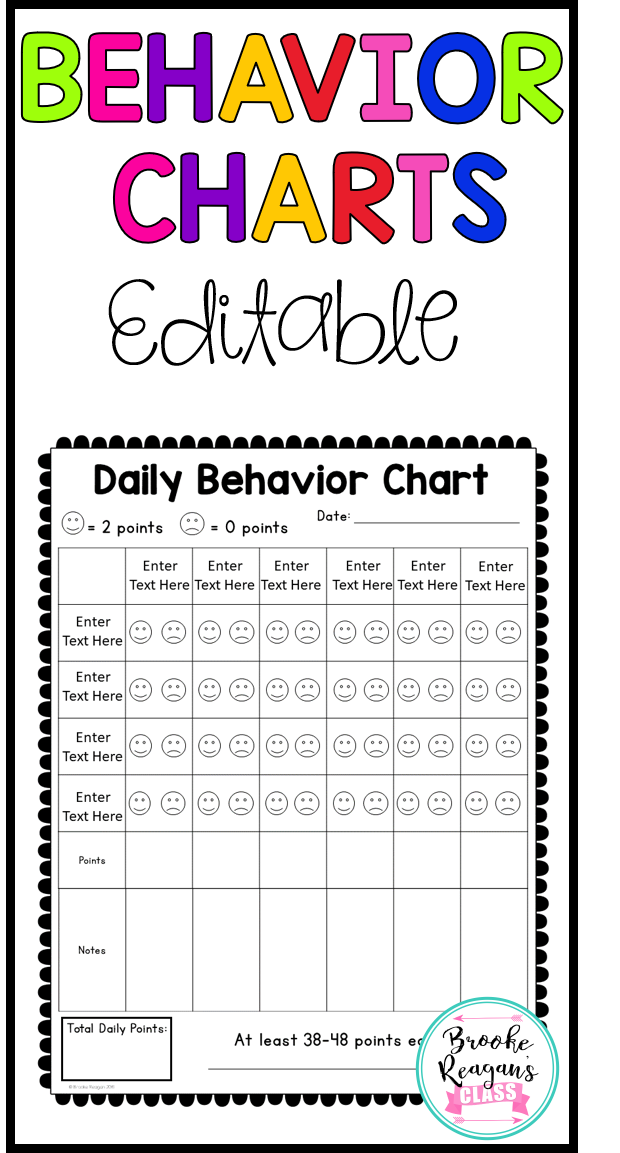 Behavior Chart Kindergarten Printable