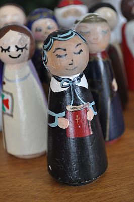 DIY painted wooden saints - only a few in, but this is a useful aid for ...