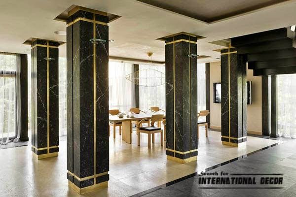 decorative columns, stylish element in modern interior Luxury Interior ...