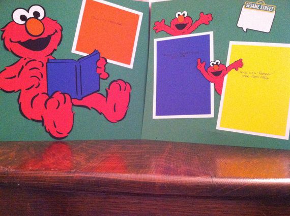 Reading with Elmo Pre Made 12 x 12 Double Page Layout | Etsy | Kids ...