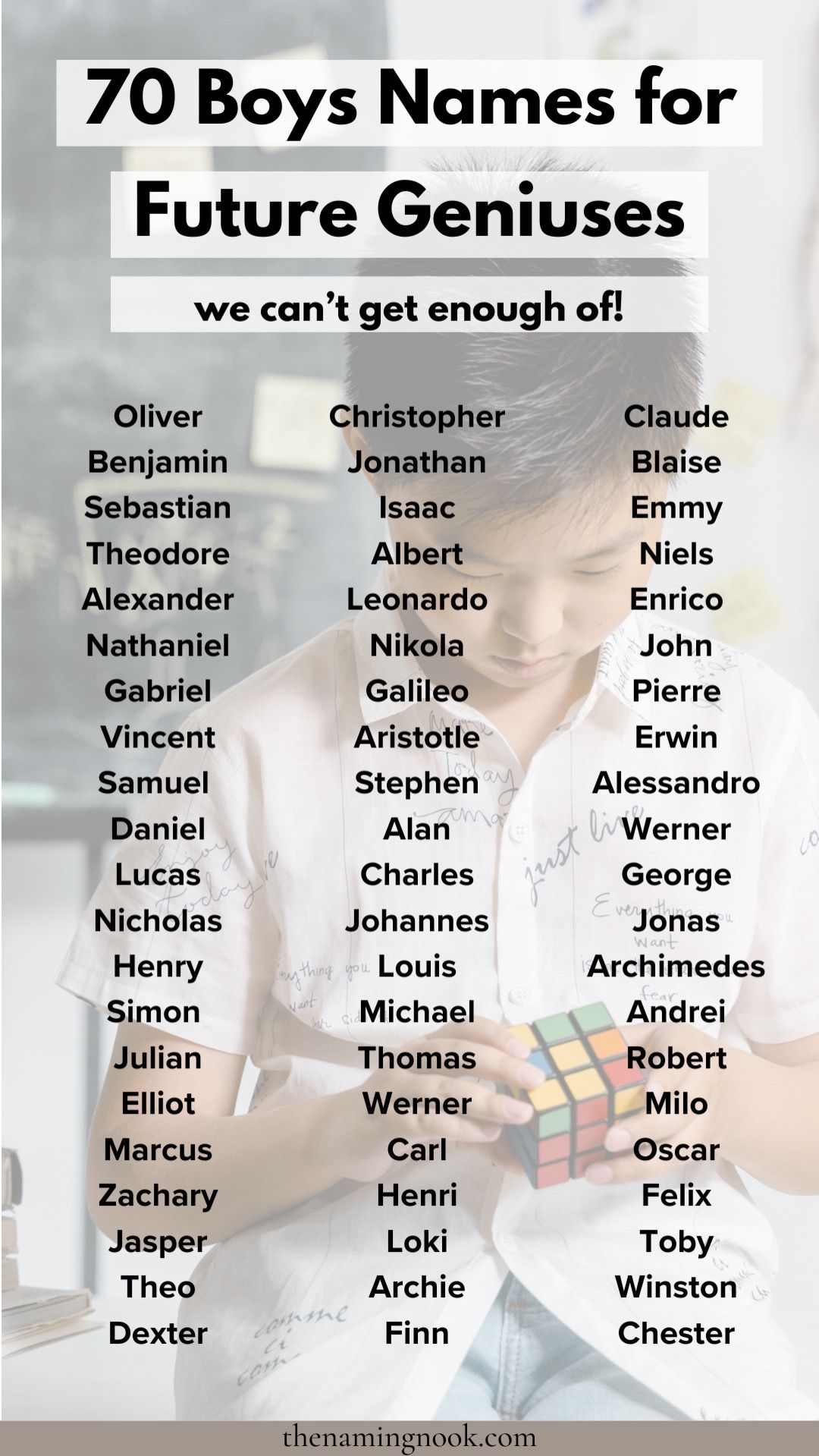 70 Intellectual & Unique Boy Names We’re in Love With ในปี 2024