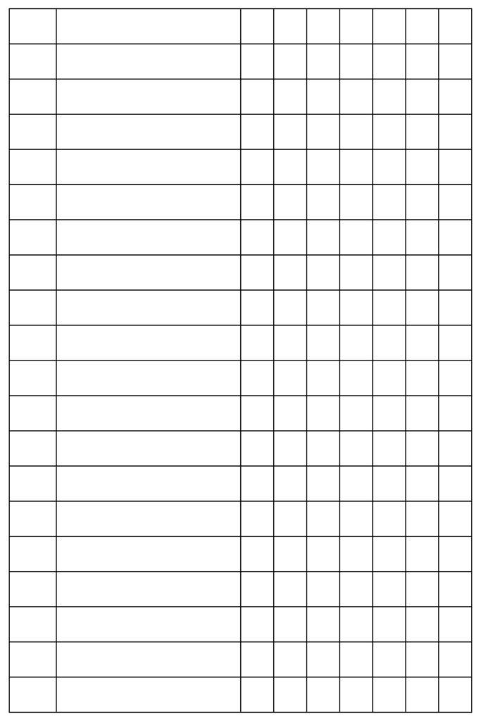 Printable 9-column chart templates PDF in 2024