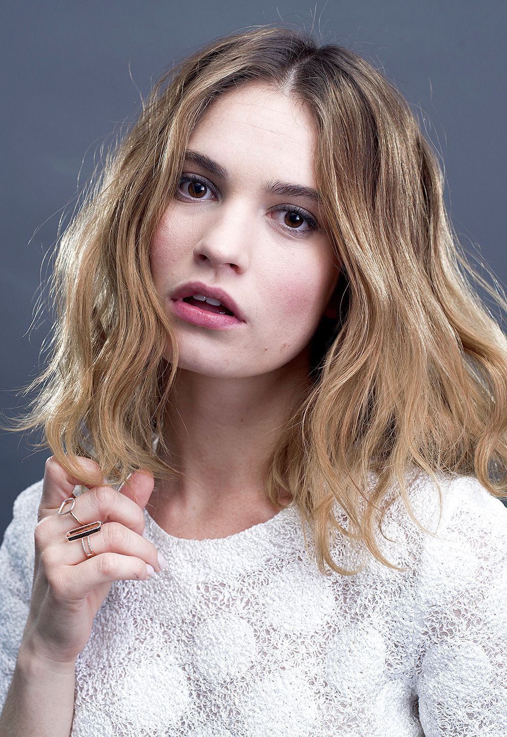 Lily james, Short hair balayage, Balayage hair