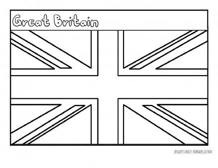 Download Free Printable Flag of Great Britain coloring page for kids. educational, activities worksheets ...