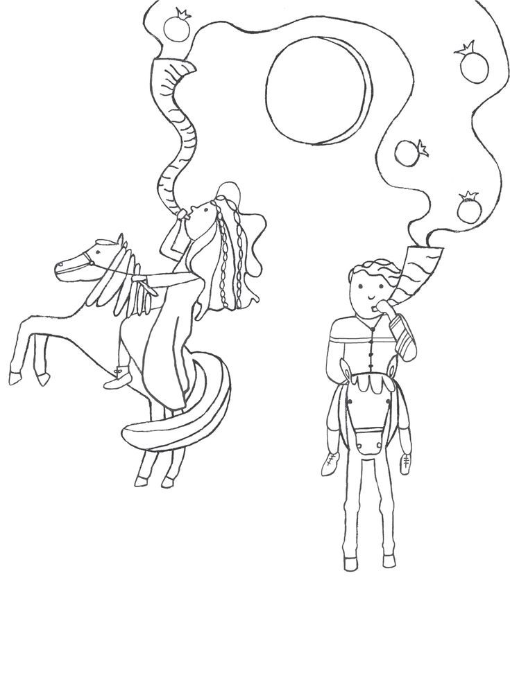 coloring page biblical feast of trumpets