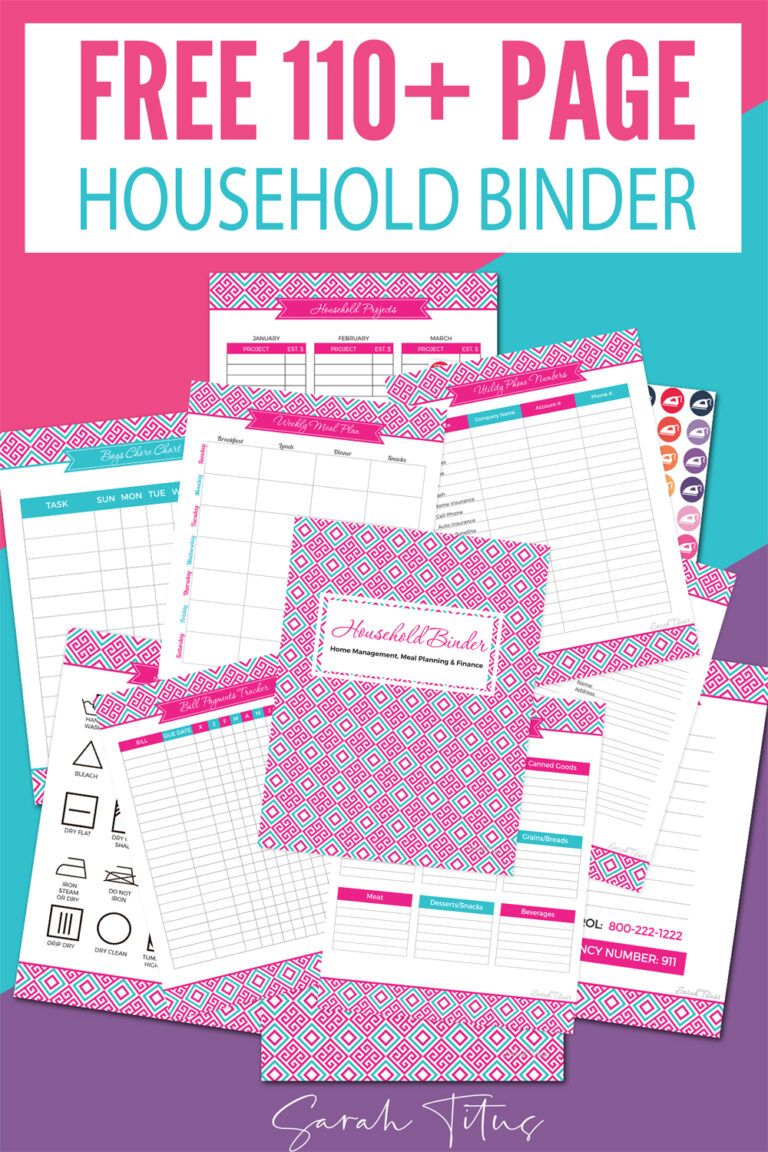 Free Home Binder Printables Pdf