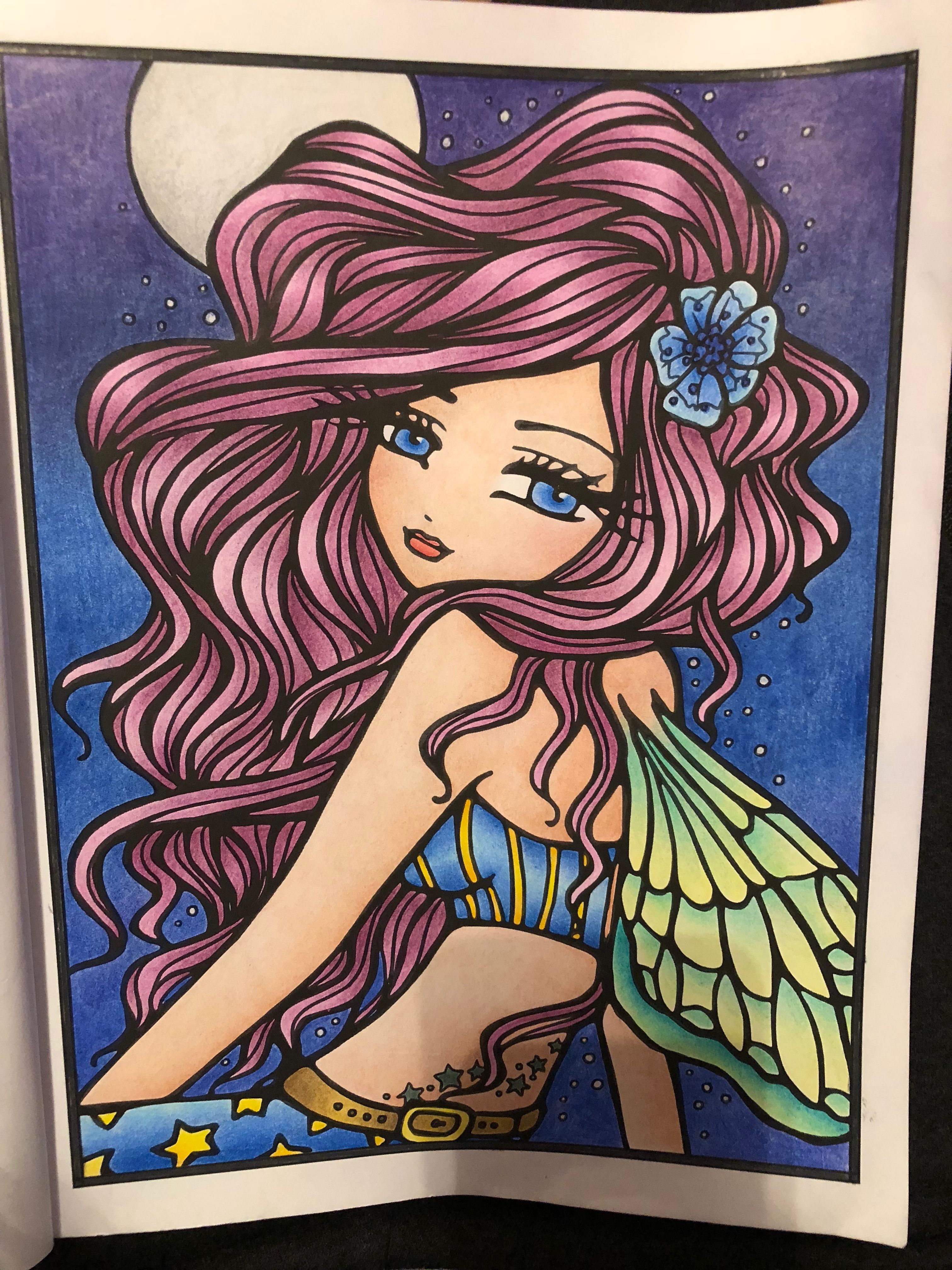 Hannah Lynn - Enchanted Faces - “Moon Glow” Colouring Pages, Adult ...