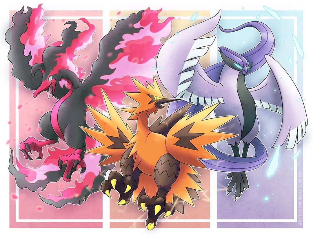 albrt-wlson on Instagram: “Moltres, Zapdos and Articuno in their ...