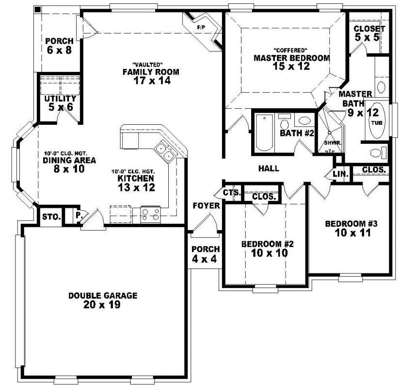 Featured image of post Simple 3 Bedroom House Plans With Single Garage - The ranch house plan style has a variety of definitions.