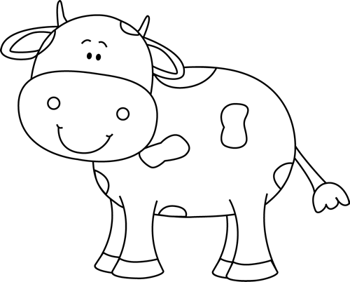 Black and White Cow Cow Coloring Pages, Printable Coloring Pages ...