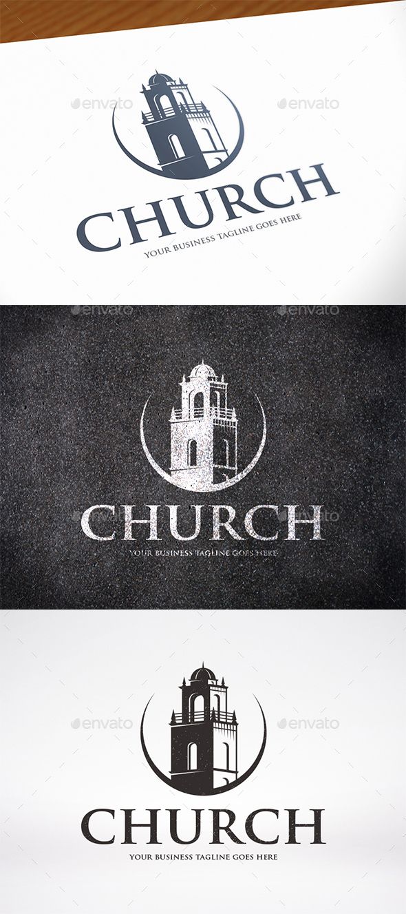 Church Tower Logo PSD Template • Download ↓ https://graphicriver.net ...