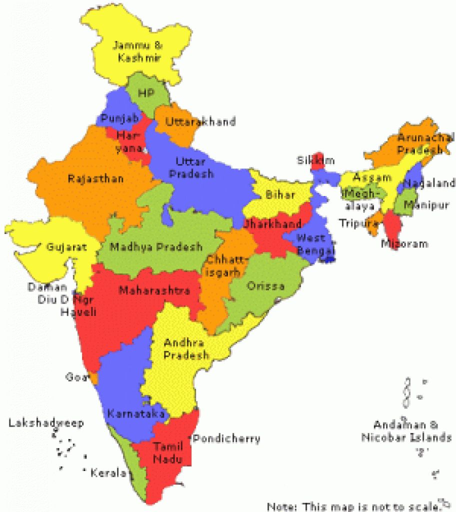 India Map With State Names