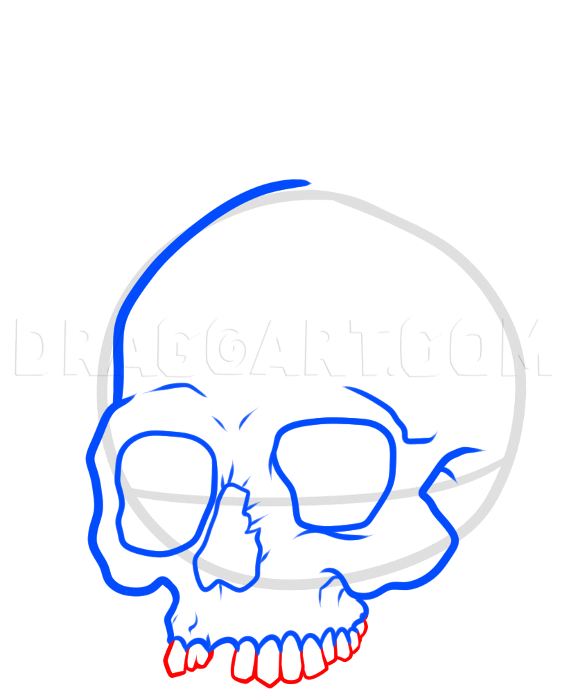 How to draw a gentleman skull step by step drawing guide by dawn – Artofit