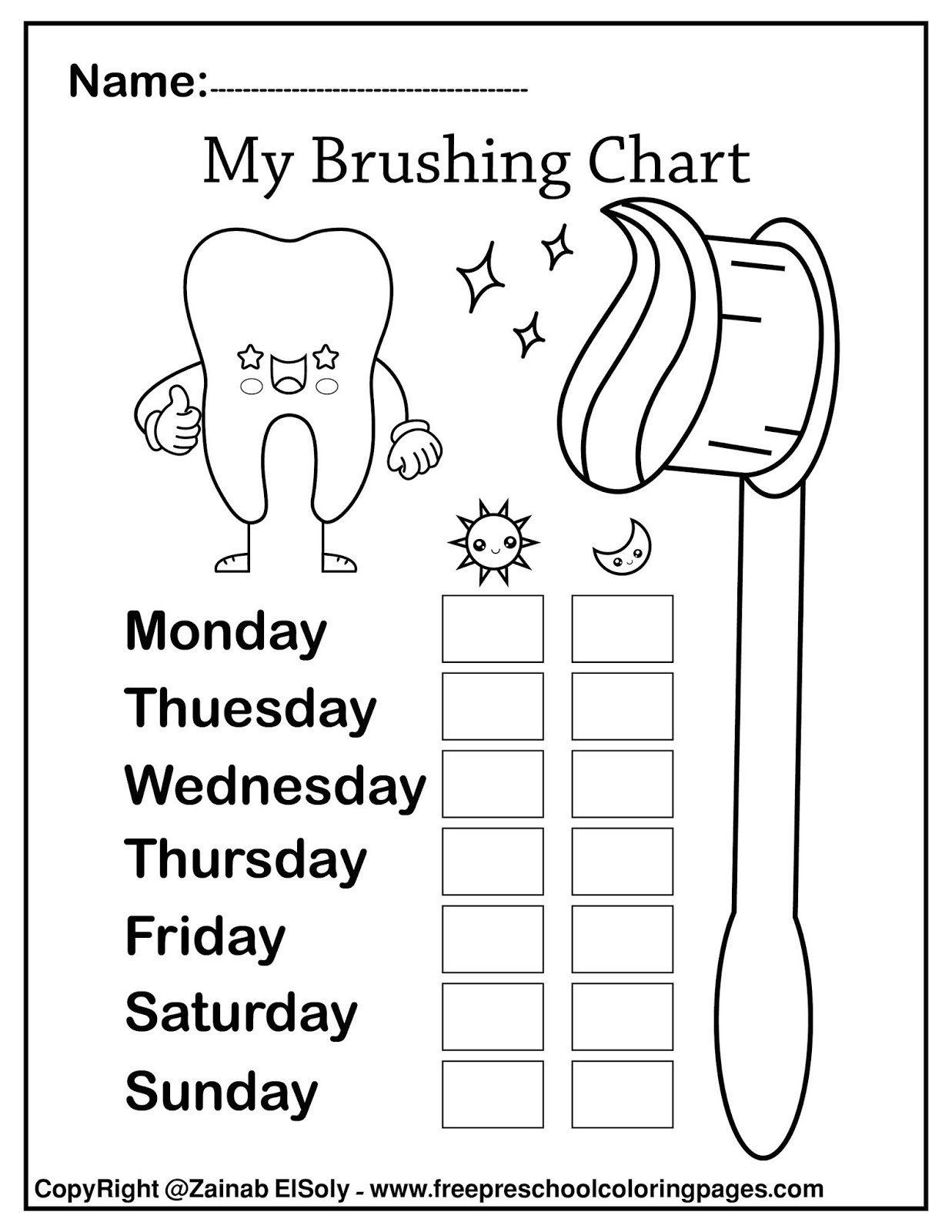 Brushing Teeth Sequence Worksheet