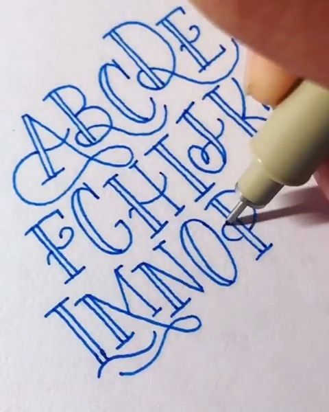 @zynp.365 on Instagram: “By @gracecallidesigns 💙” | Hand lettering ...