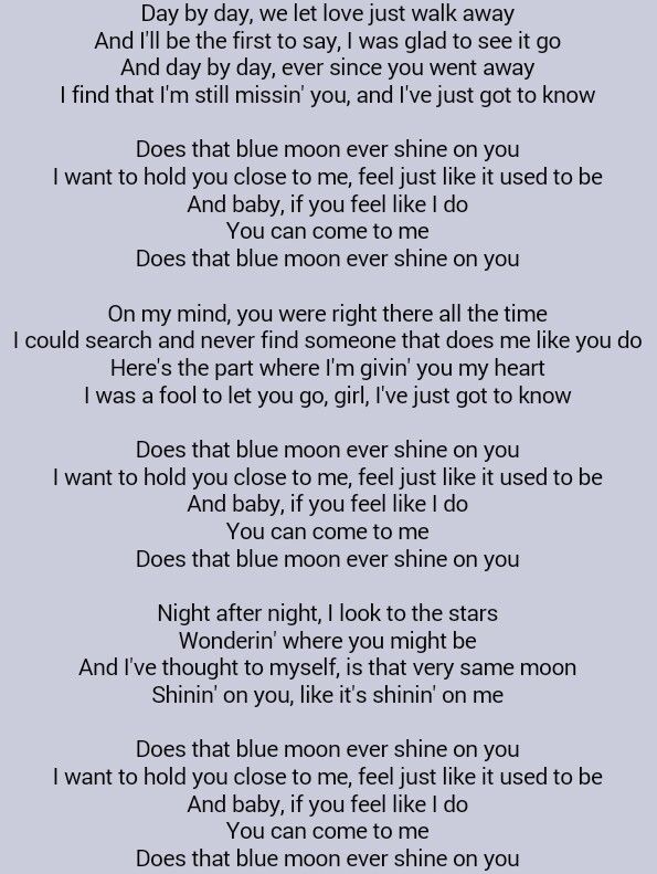 Toby Keith . Does That Blue Moon Ever Shine On You | Music lyrics ...