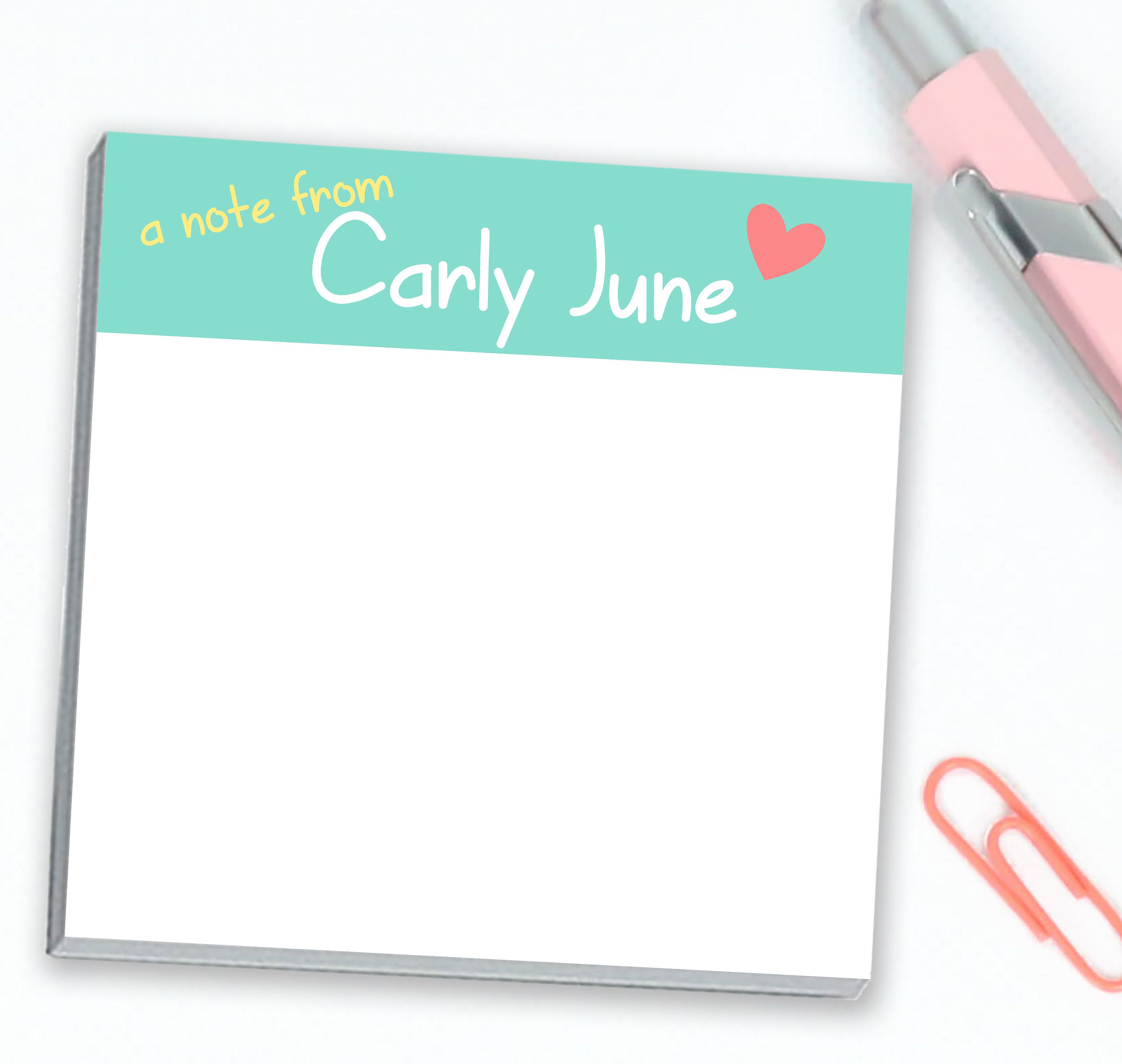 Custom Sticky Notes // Personalized With Any Name // 50 Stickies per ...