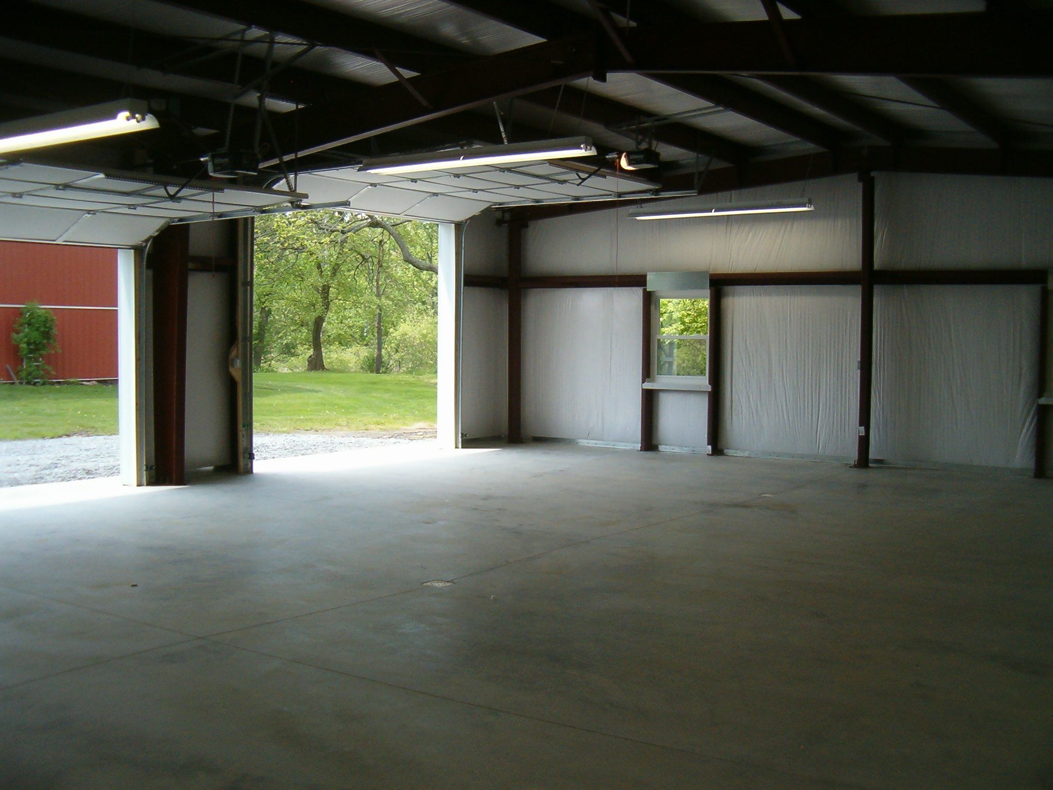 Metal carport garage conversion