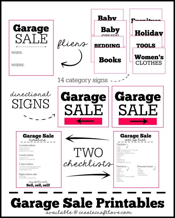 Garage Sale Printables Garage Sale Printables Yard Sale Printables Garage Sale Signs [ 747 x 600 Pixel ]